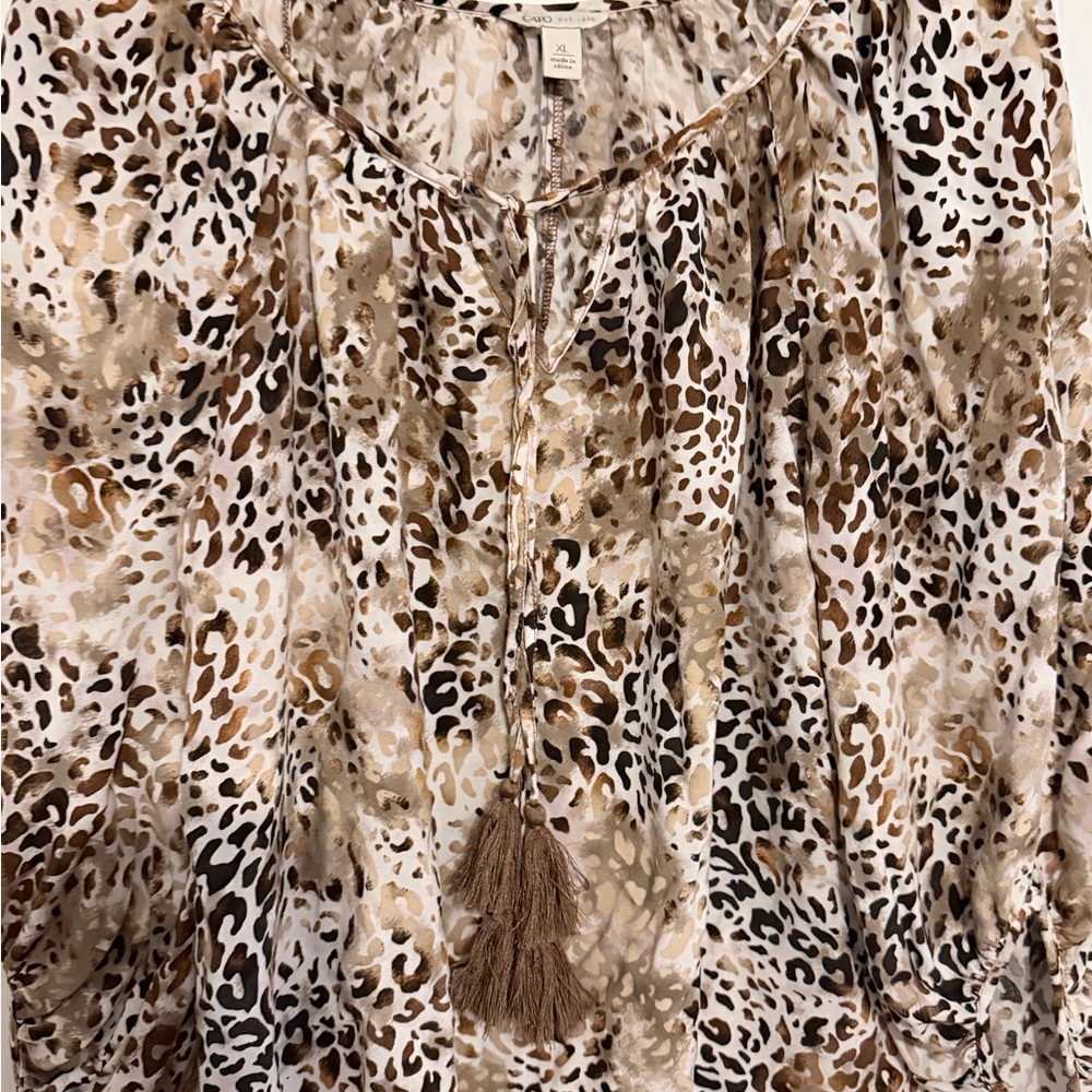 Cato Brown Leopard Print Blouse - Picture 5 of 10